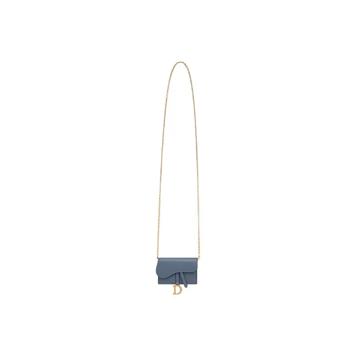 DIOR Saddle Sheepskin Saddle Bag Shoulder Bag Crossbody Bag Extra Mini Women's Dark Denim Blue-2