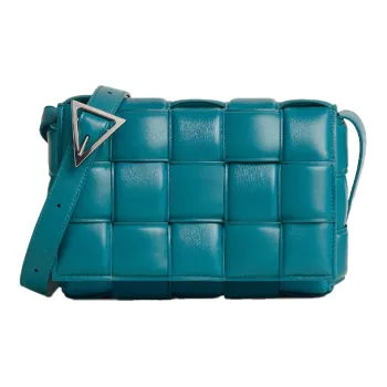 Bottega Veneta Padded Cassette Sheepskin Pillow Bag Crossbody Bag Shoulder Bag Women's Sparkling Blue