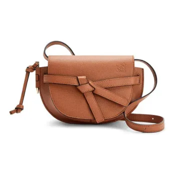 LOEWE Gate Calfskin Bowknot Bag, Crossbody Bag, Shoulder Bag Mini Women's Caramel/Brown