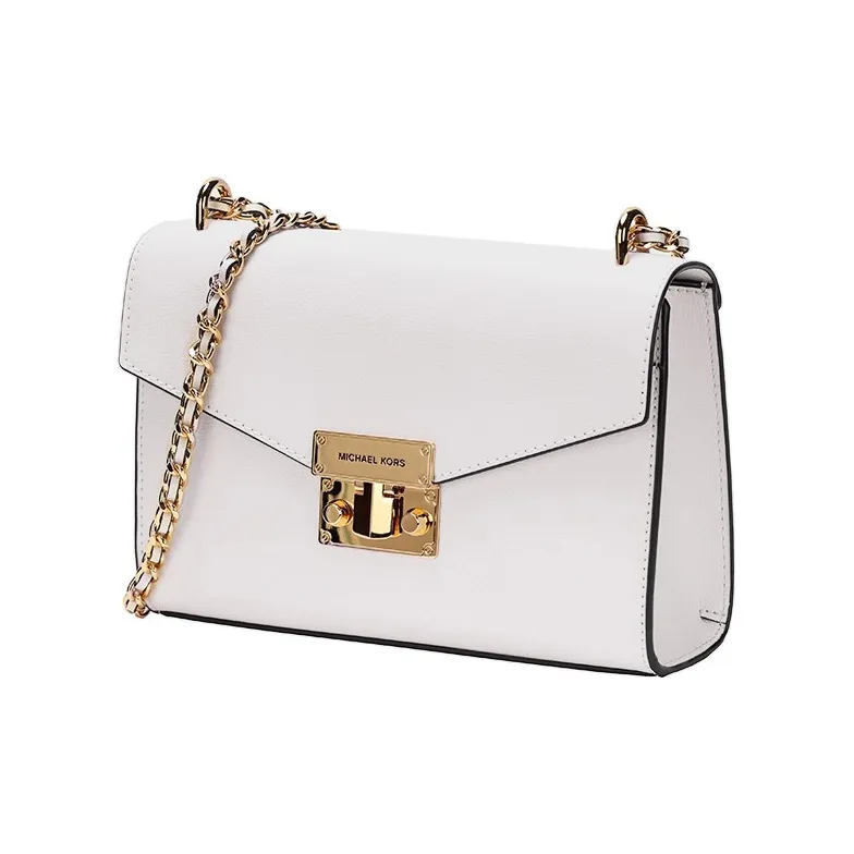 MICHAEL KORS Rose Cow Leather Shoulder Bag Crossbody Bag Medium Size Women's Pure White-1