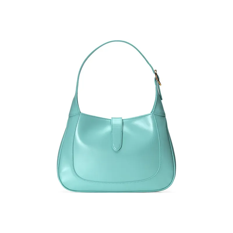 GUCCI Jackie 1961 Leather Crescent Shoulder Bag Shoulder Bag Women's Peacock Blue-4