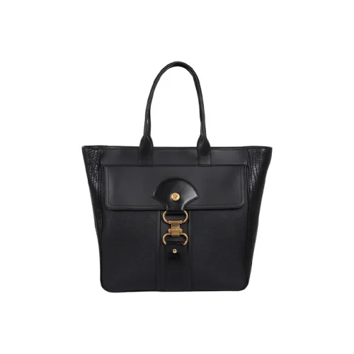 FANSIZHE VERSACE Leather Handbag Unisex Black