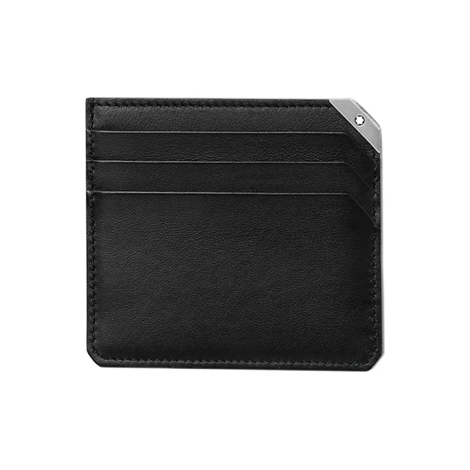 MONTBLANC Meisterstuck Leather Card Clip Card Holder Men's Black-2