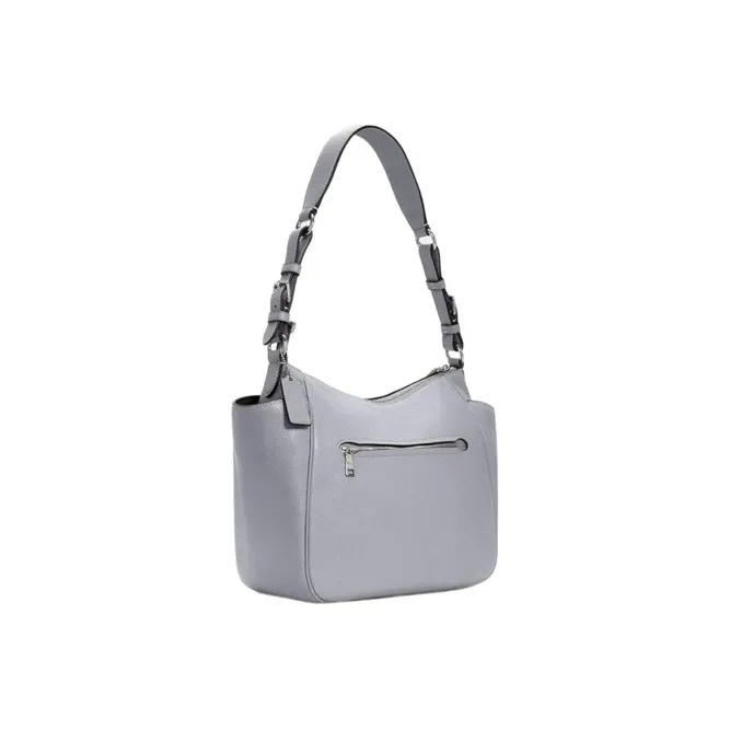 COACH Rori Leather Shoulder Bag Women's Gray-1