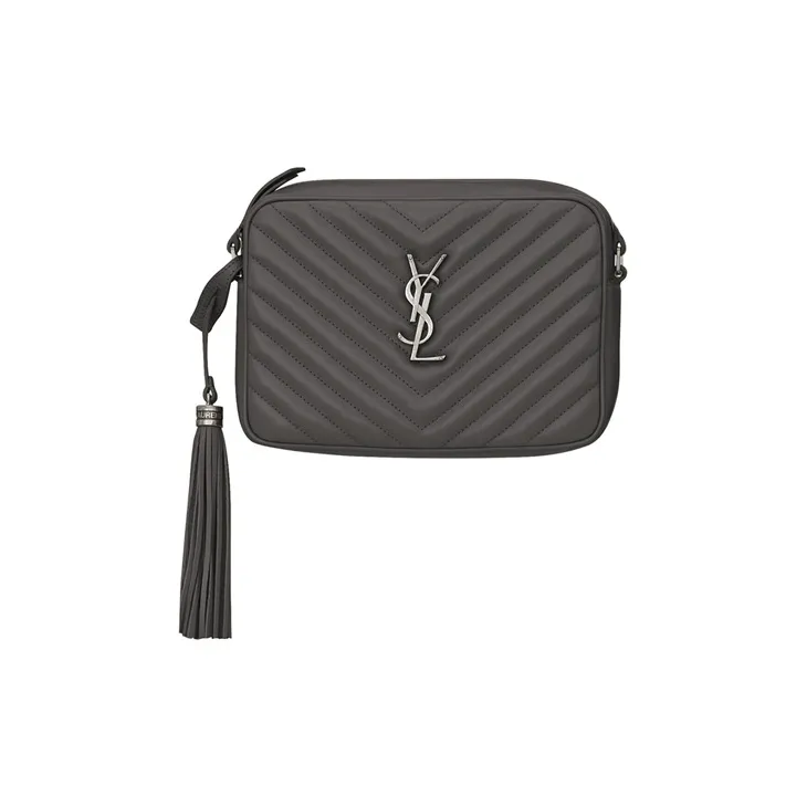 SAINT LAURENT Lou Crossbody Bag Quilted Black-0