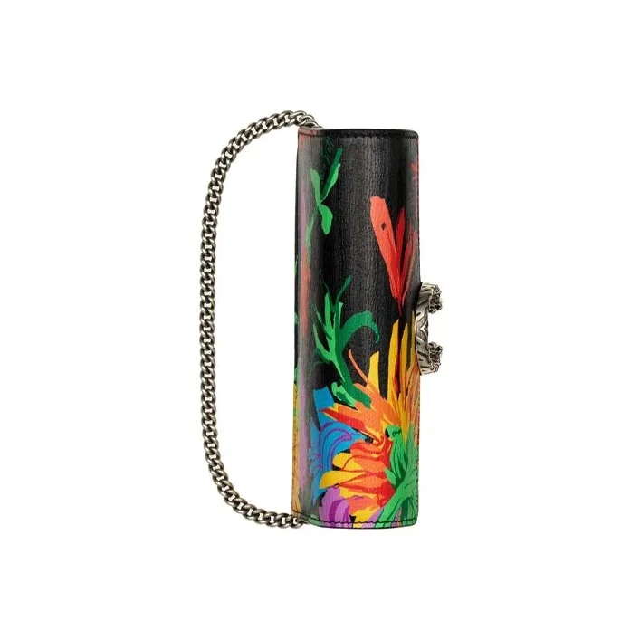 GUCCI Dionysus Leather Shoulder Bag Crossbody Bag Handbag Extra Mini Women's Black/Multicolor-4