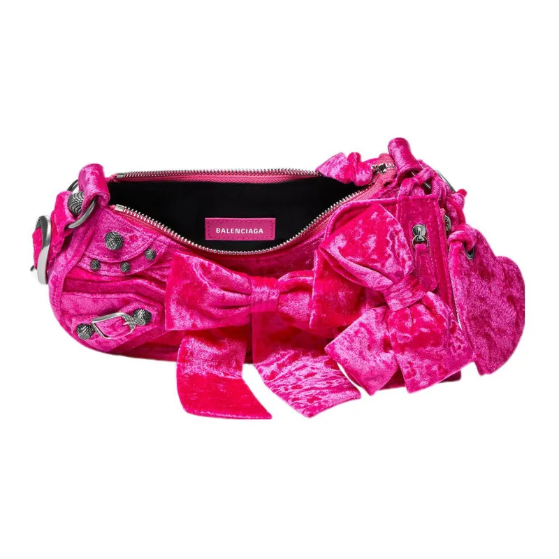 Balenciaga Le Cagole Polyamide Handbags Shoulder Bags Small Size Women's Pink-3