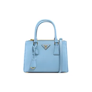 PRADA Cow Leather Shoulder Bag, Crossbody Bag, Handbag Mini Unisex Blue