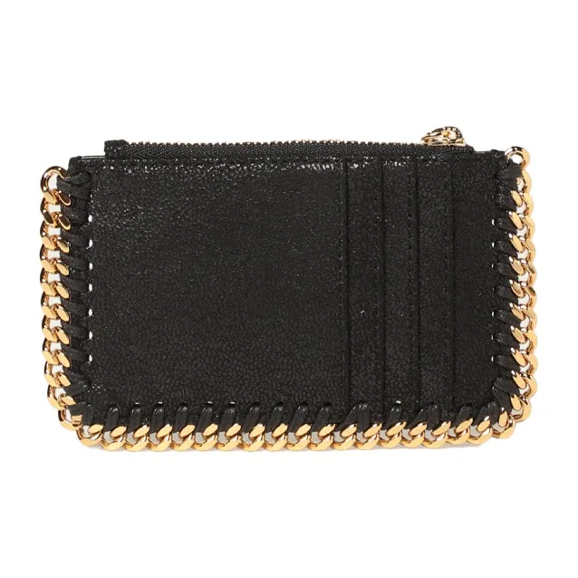 Stella McCartney Falabella Polyester Card Clip Wallets Women's Black-4
