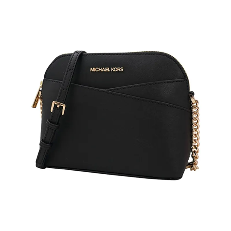 MICHAEL KORS Jet Set Travel Cow Leather Dome Bag, Crossbody Bag, Shoulder Bag Regular Women's Black-1