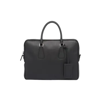 PRADA Saffiano Leather Handbag Regular Men's Black