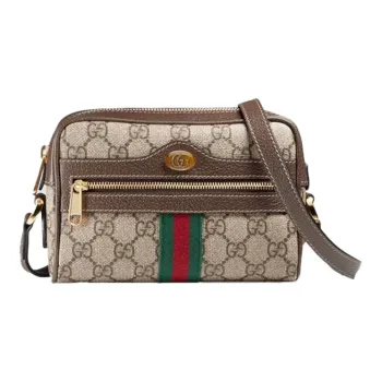 GUCCI Ophidia Canvas With Leather Camera Bag, Crossbody Bag, Shoulder Bag Unisex