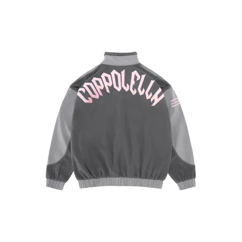 COPPOLELLA Velvet Jackets Unisex Gray Pink