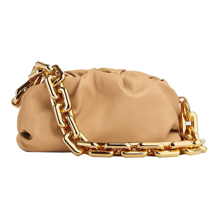 Bottega Veneta Calfskin Shoulder Bags Handbags Clutches Regular Women's Almond-0