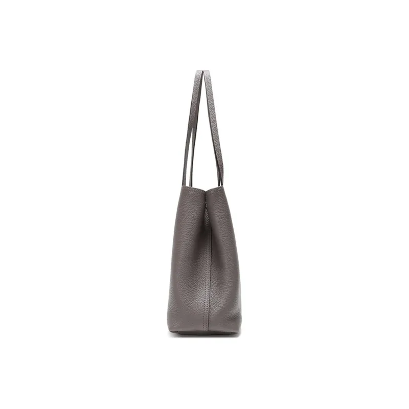 LONGCHAMP Roseau Cow Leather Laptop Bag Shoulder Bag Medium Size Women's Gray-2