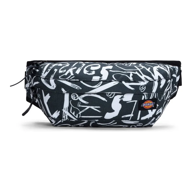 Dickies Polyester Crossbody Bag Sling Bag Fanny Pack Men's Black & White-0