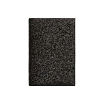 HERMES Mysore Goat Skin Card Holder Regular Women's Black