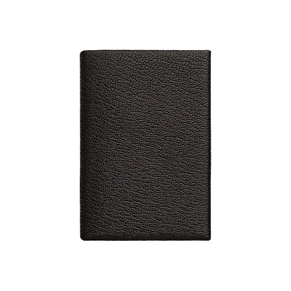 HERMES Mysore Goat Skin Card Holder Regular Women's Black-0