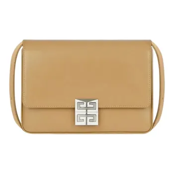 GIVENCHY 4G Cow Leather Shoulder Bag Crossbody Bag Medium Size Women's Beige