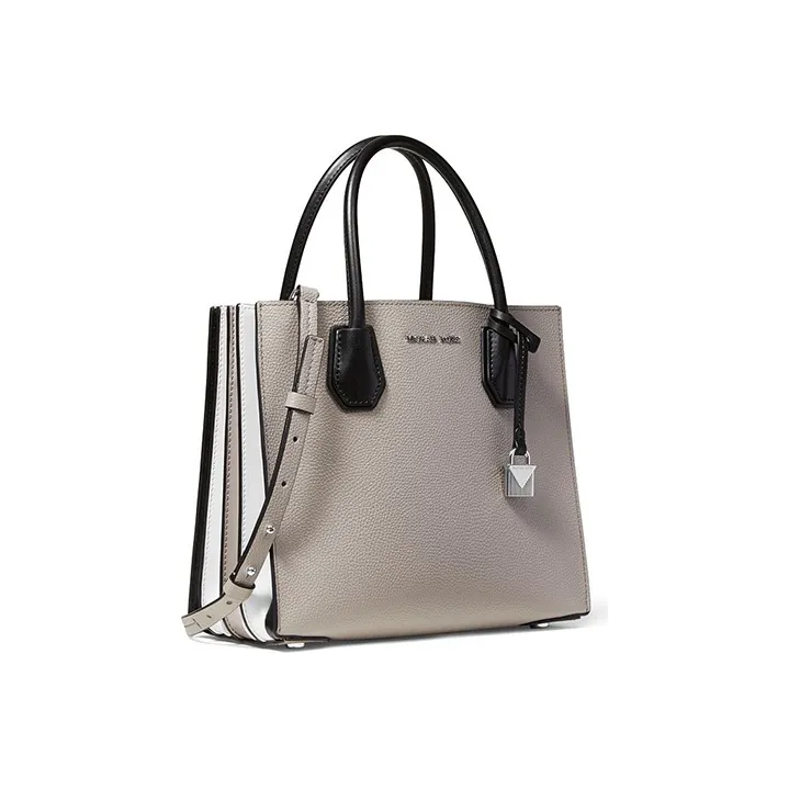 MICHAEL KORS Mercer Leather Trunk Bag Shoulder Bag Crossbody Bag Handbag Small Size Women's Gray-1