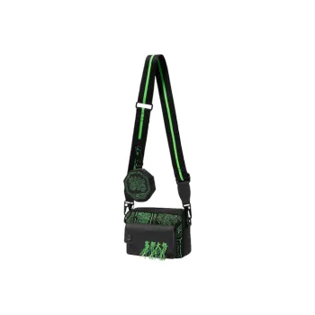 LiNing Fabric Shoulder Bag, Crossbody Bag Regular Unisex Neon Green