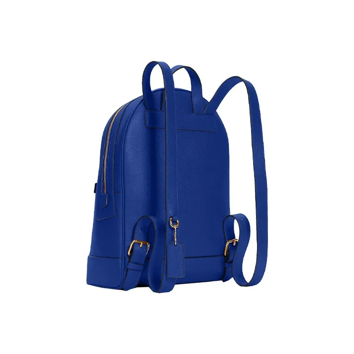 COACH Kenley Grained Leather Backpack Medium Size Women's Royal Blue-1