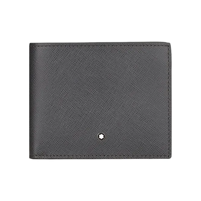 MONTBLANC Leather Wallet Men's Dark Gray-1