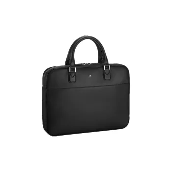 MONTBLANC Calfskin Briefcase Large Size Men's Black