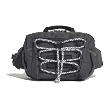 Adidas Polyester Sports Waist Bag Regular Unisex Solid Gray