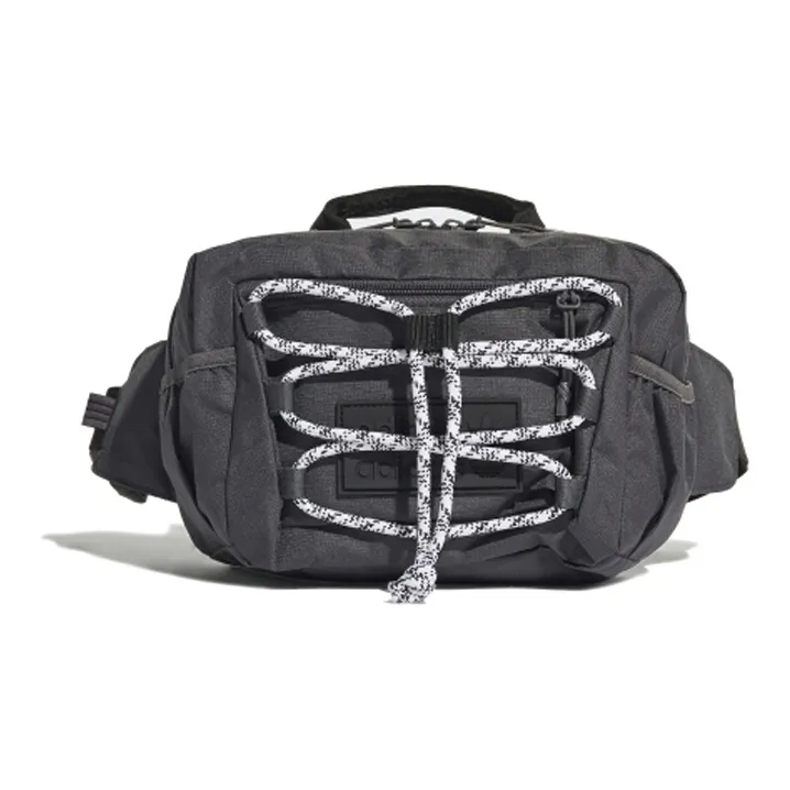 Adidas Polyester Sports Waist Bag Regular Unisex Solid Gray-0
