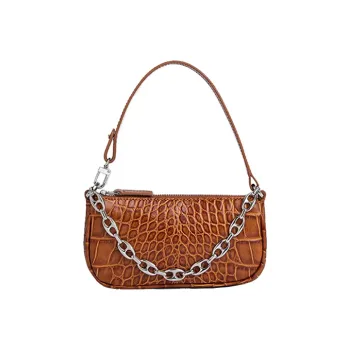 By Far Mini Rachel Leather Baguette Bag Shoulder Bag Handbag Mini Women's Brown