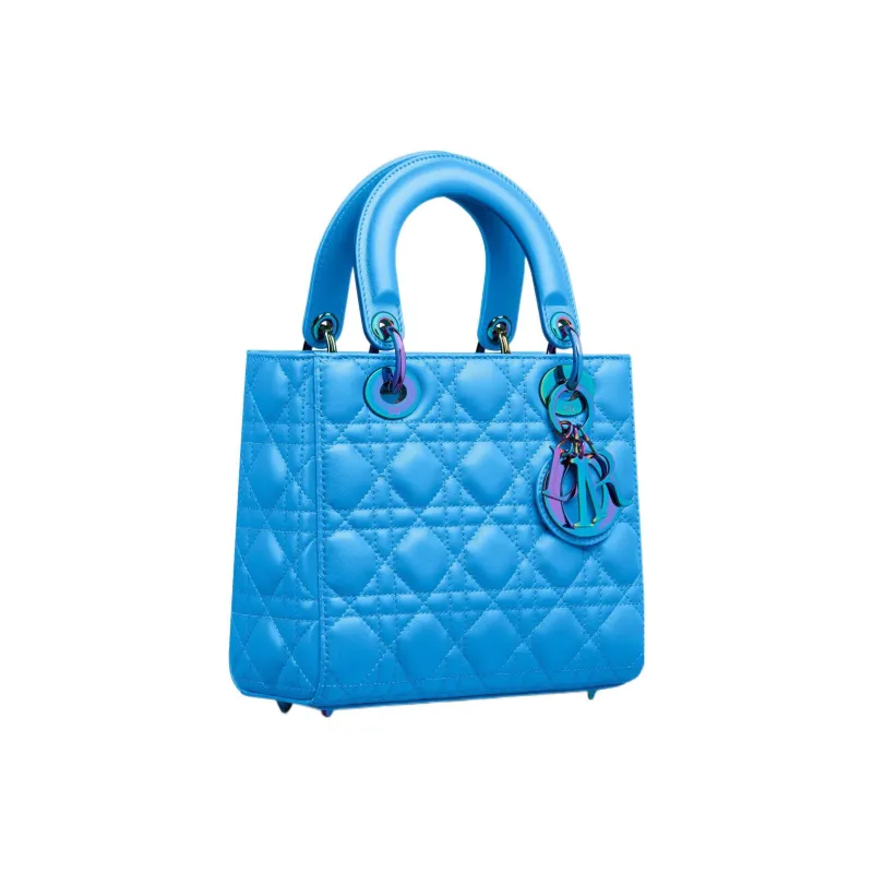 DIOR Sheepskin Lady Dior Bag, Handbag, Shoulder Bag, Crossbody Bag Small Size Women's Blue-1