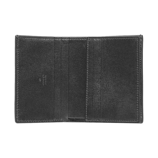 GUCCI Jackie 1961 Leather Clutch Wallets Card Holders Small Size Women's Black White-3
