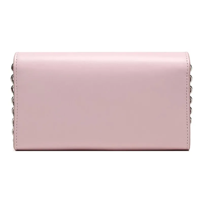 KENZO Cow Leather Chain Shoulder Bag Women's Light Pink-3