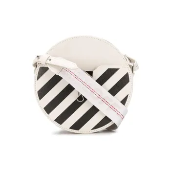 OFF WHITE Diag Leather Shoulder Bag Crossbody Bag Regular Unisex Ecru