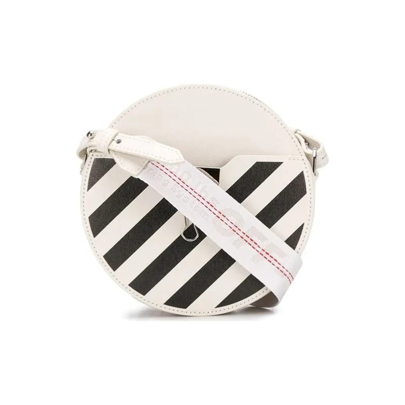 OFF WHITE Diag Leather Shoulder Bag Crossbody Bag Regular Unisex Ecru-0