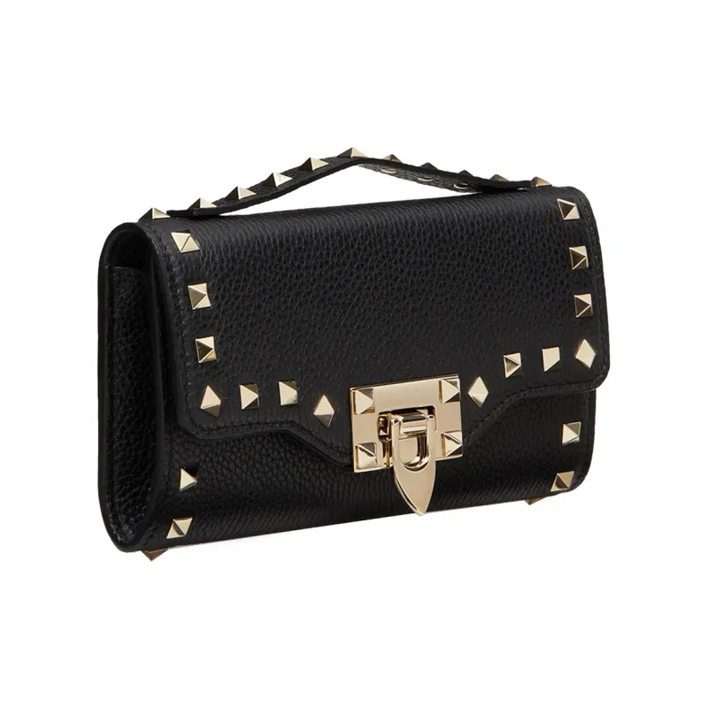 Valentino GARAVANI Calfskin Wallet Women's Black-1