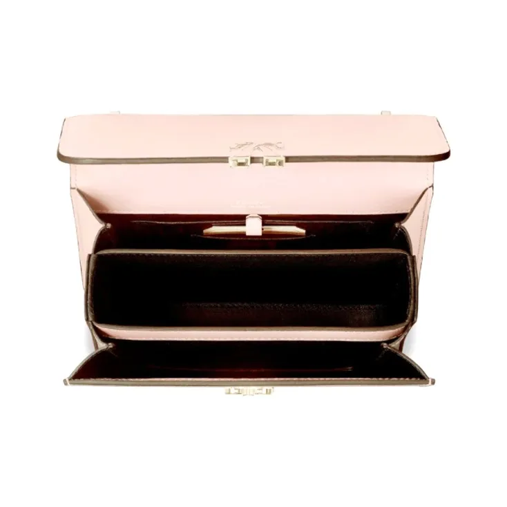 CARTIER Double C Calfskin Shoulder Bag Crossbody Bag Mini Women's Pink-4
