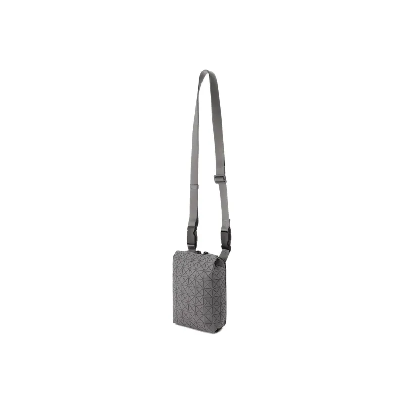 ISSEY MIYAKE Saddle Nylon Cell Phone Pouch Shoulder Bag Crossbody Bag Small Size Unisex Gray-1