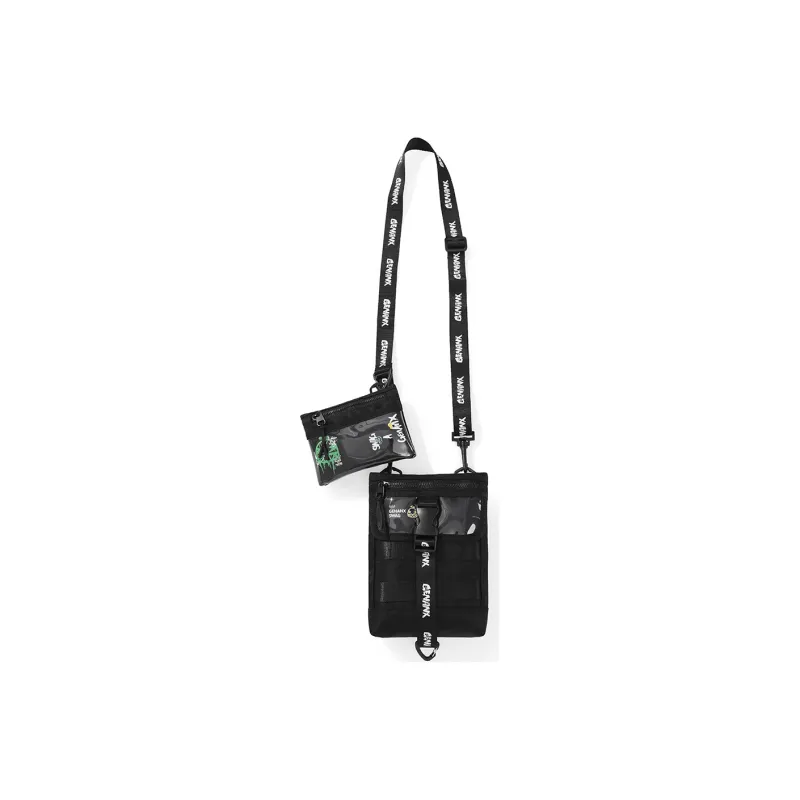 GENANX Polyamide Combo Bag, Shoulder Bag Regular Unisex Black/White-1