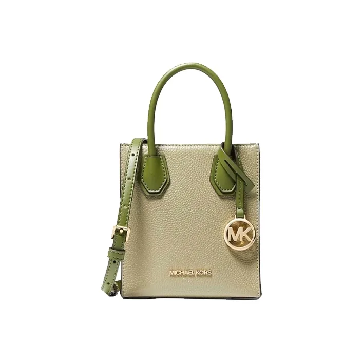 MICHAEL KORS Mercer Cow Leather Trunk Bag Handbag Shoulder Bag Crossbody Bag Mini Women's Avocado Green-0