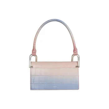 APEDE MOD Cow Leather Square Bag Shoulder Bag Handbag Shoulder Bag Women's Nox Rainbow Gradient Crocodile Pattern