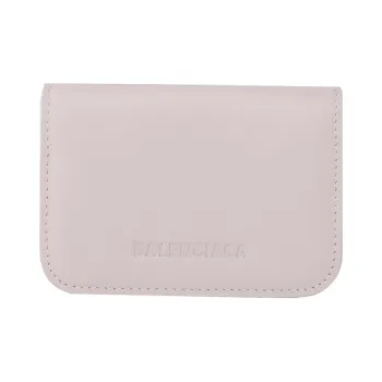 Balenciaga Smoothing Sheepskin Wallet Mini Women's Light Pink