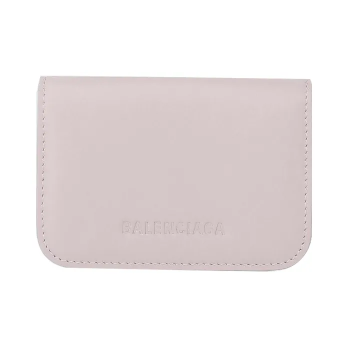 Balenciaga Smoothing Sheepskin Wallet Mini Women's Light Pink-0