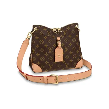 LOUIS VUITTON Odeon Canvas Handbag, Shoulder Bag, Crossbody Bag Small Size Women's Brown