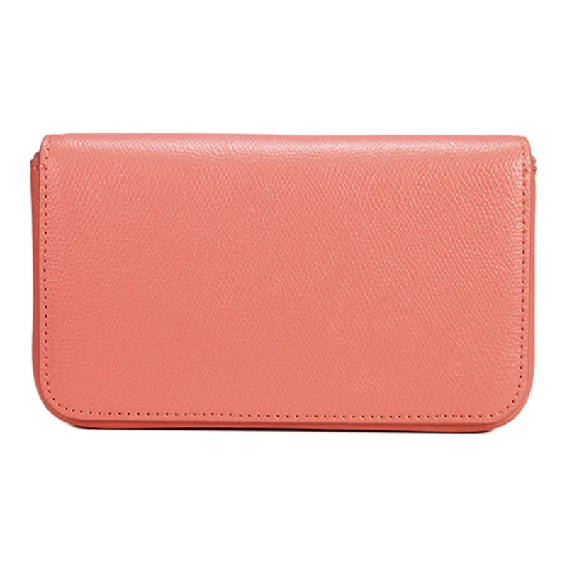 Furla 1927 Collection Pebbled Leather Crossbody Bag, Shoulder Bag Women's Orange Red-1
