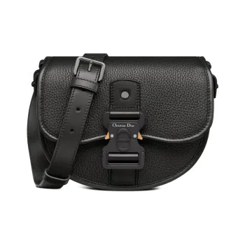 DIOR Grained Calfskin Messenger Bag, Shoulder Bag, Crossbody Bag Men's Black