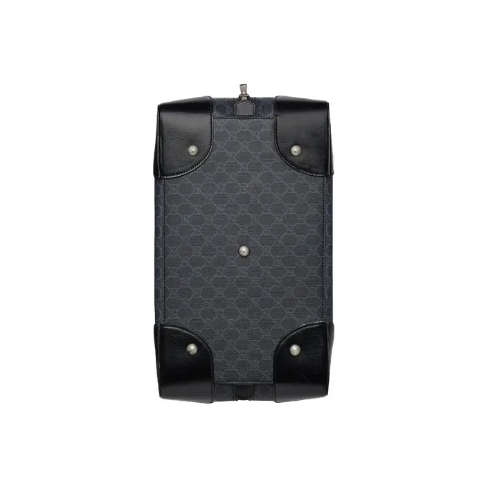 GUCCI Canvas Patchwork Leather Travel Bags Shoulder Bag Crossbody Bag Handbag Regular Men's Black-5