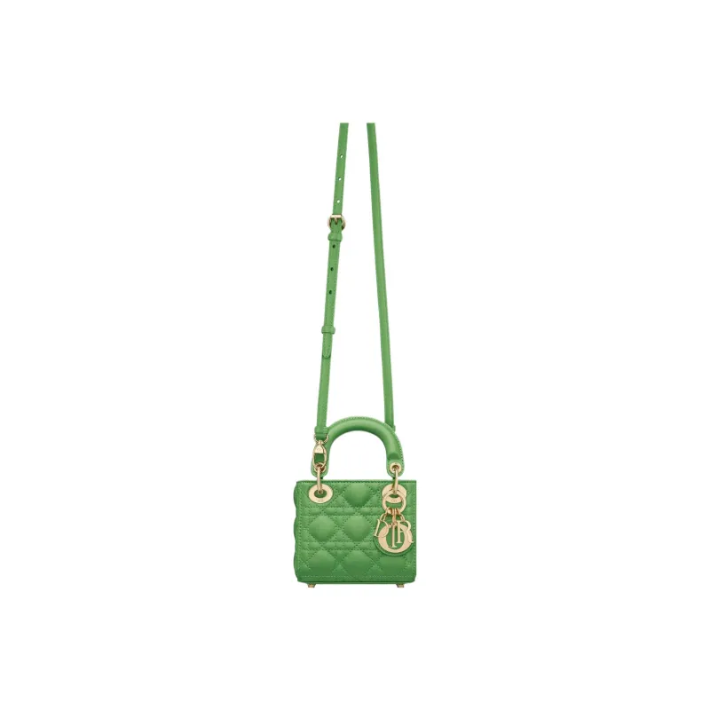 DIOR Lady Dior Sheepskin Lady Dior Bag, Shoulder Bag, Crossbody Bag, Handbag Extra Mini Women's Green-4