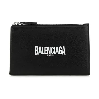 Balenciaga Cow Leather Clutch Wallet Men's Black
